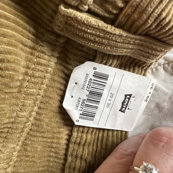 NWT Levi’s Men’s Corduroy Straight Fit Tan Pants Size 29 x 30 Brown Tan - Picture 11 of 14